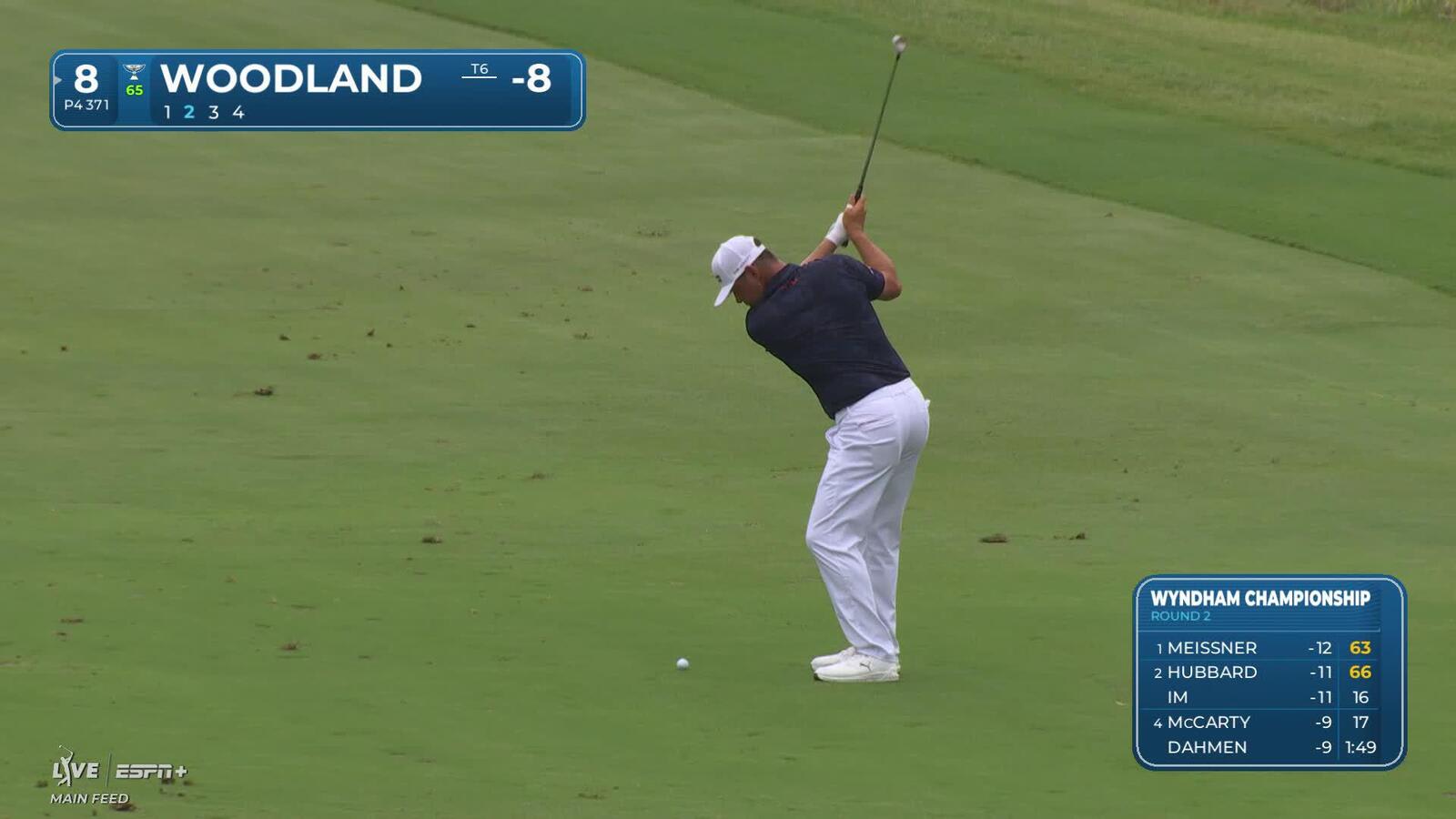 Gary Woodland | Round 2 | 8th hole | Shot 2 | 2025 Wyndham