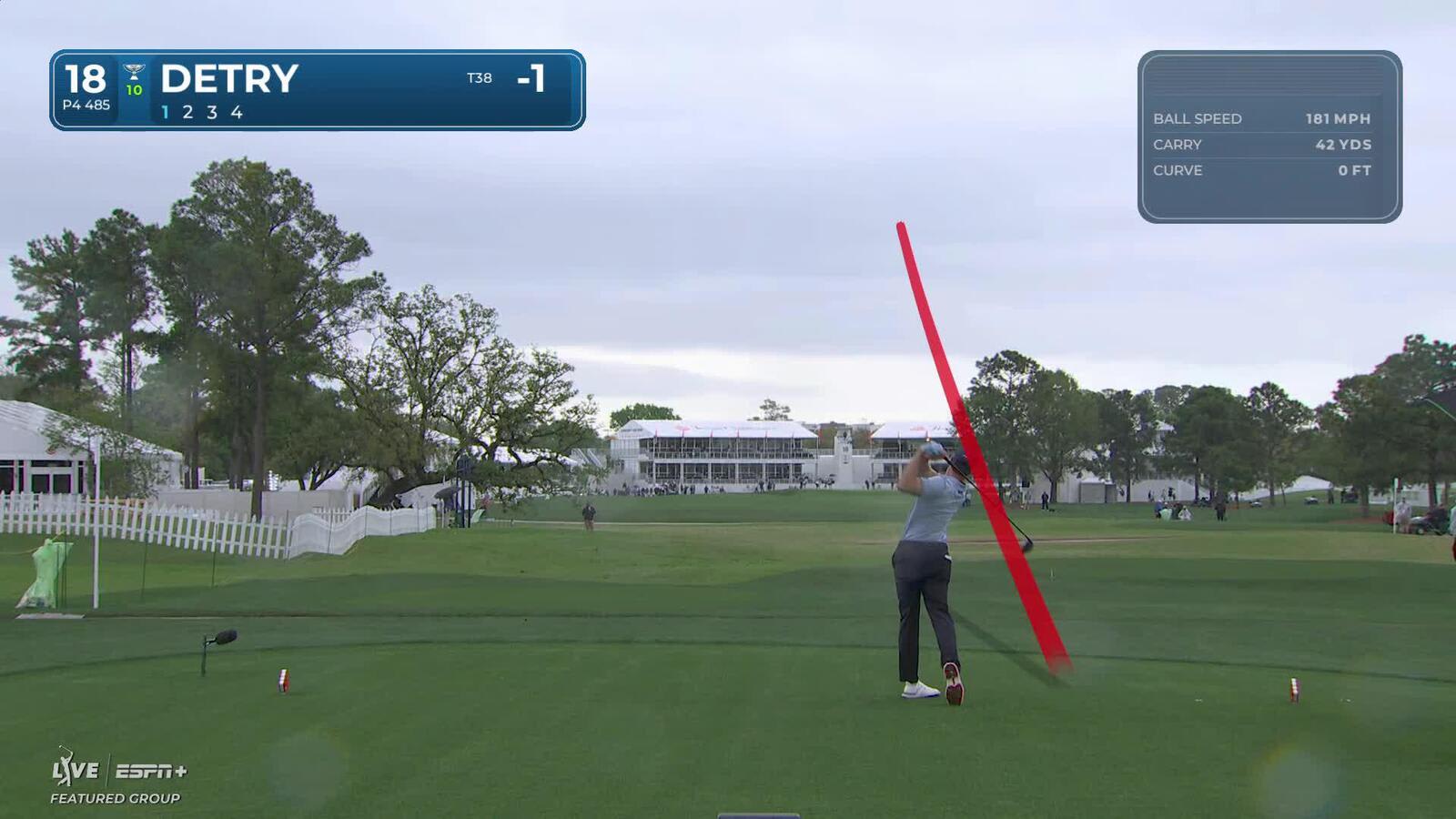 Thomas Detry | Round 1 | 18th hole | Shot 1 | 2025 Houston Open