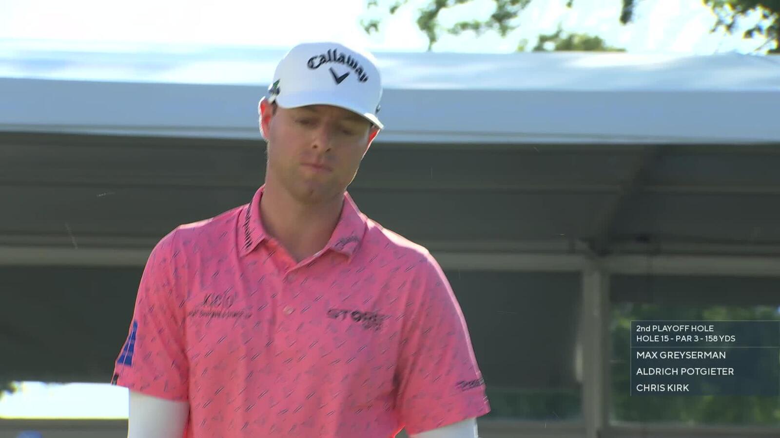 Max Greyserman | Playoff 2 | 15th hole | Shot 3 | 2025 Rocket Classic