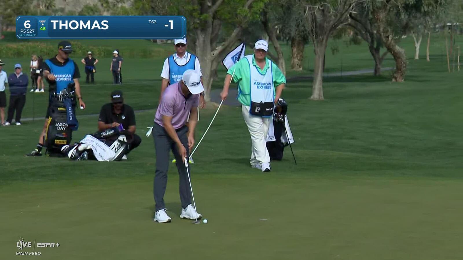 Justin Thomas | Round 1 | 6th hole | Shot 5 | 2025 The American Express