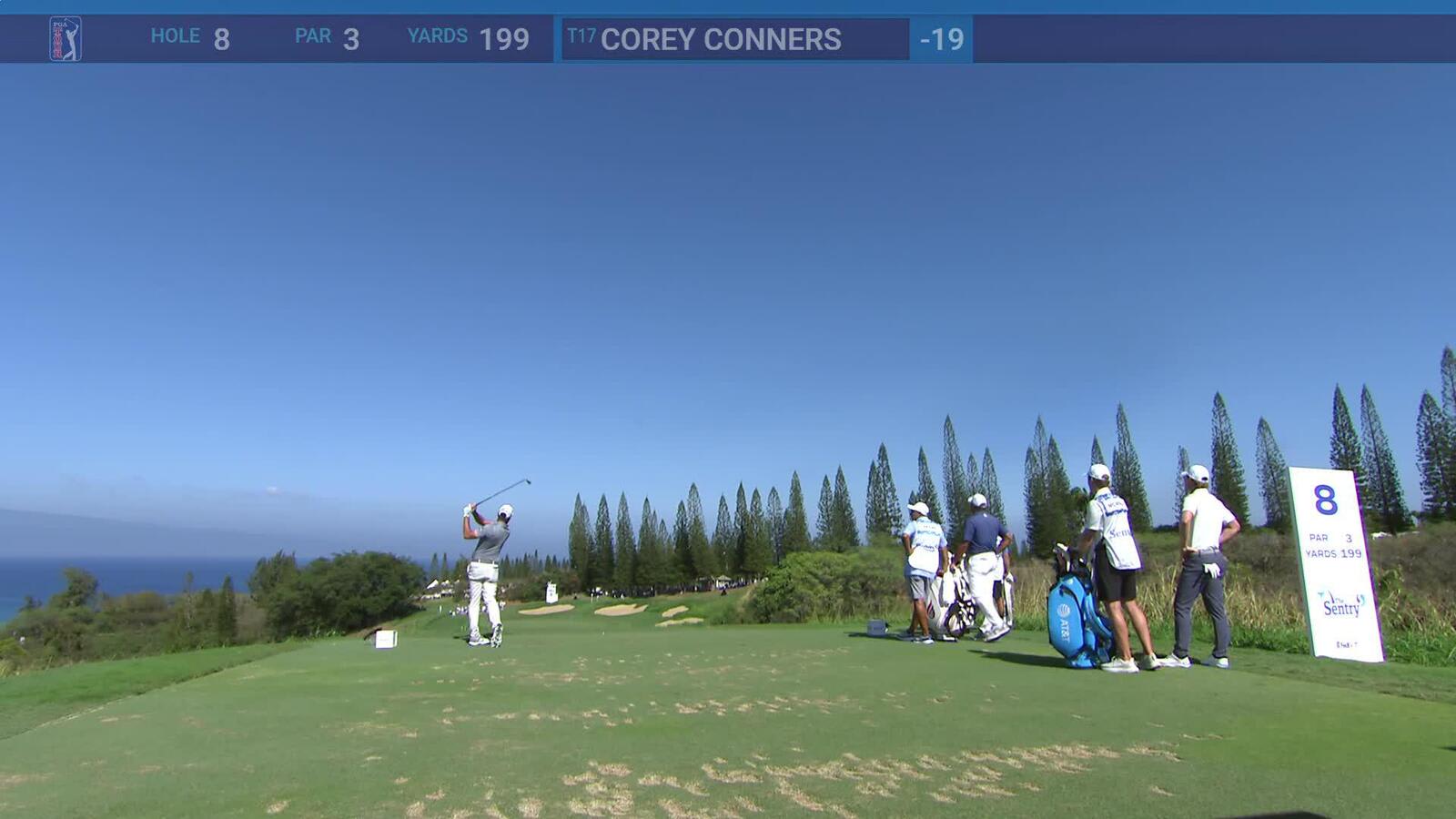 Corey Conners | Round 4 | 8th hole | Shot 1 | 2025 The Sentry