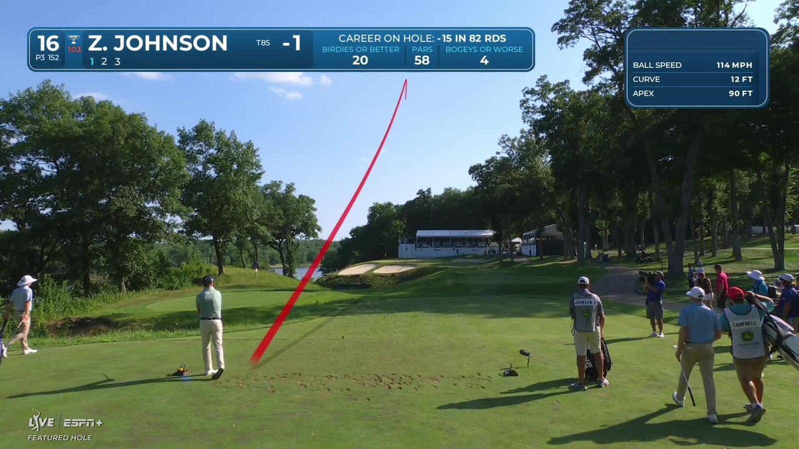 Zach Johnson | Round 1 | 16th hole | Shot 1 | 2025 John Deere