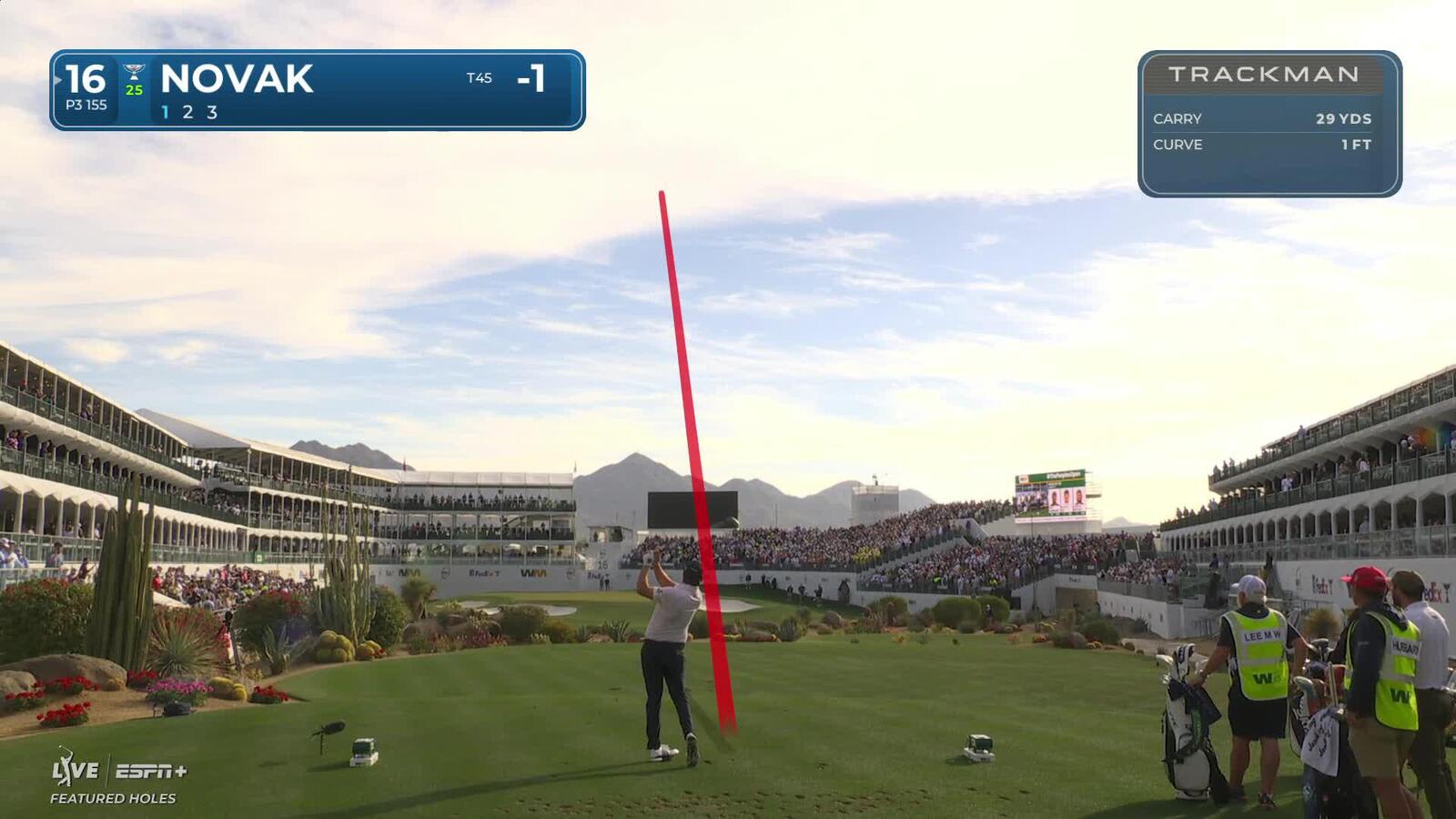 Andrew Novak | Round 2 | 16th hole | Shot 1 | 2025 WM Phoenix Open