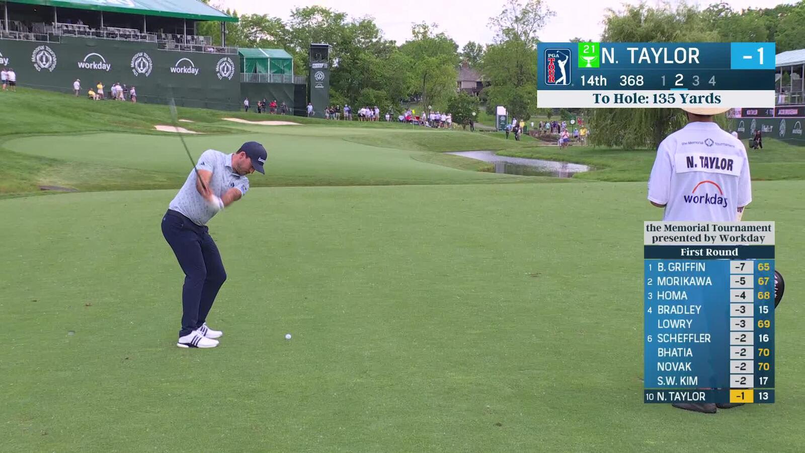 Nick Taylor | Round 1 | 14th hole | Shot 2 | 2025 the Memorial