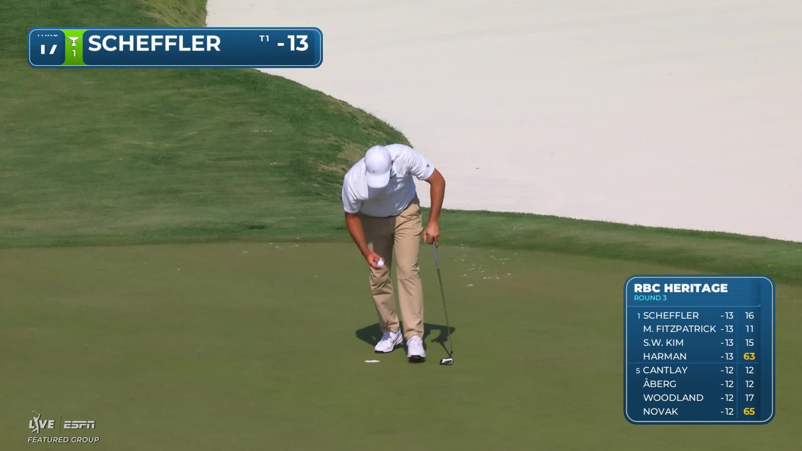 Scottie Scheffler | Round 3 | 17th hole | Shot 3 | 2026 RBC Heritage