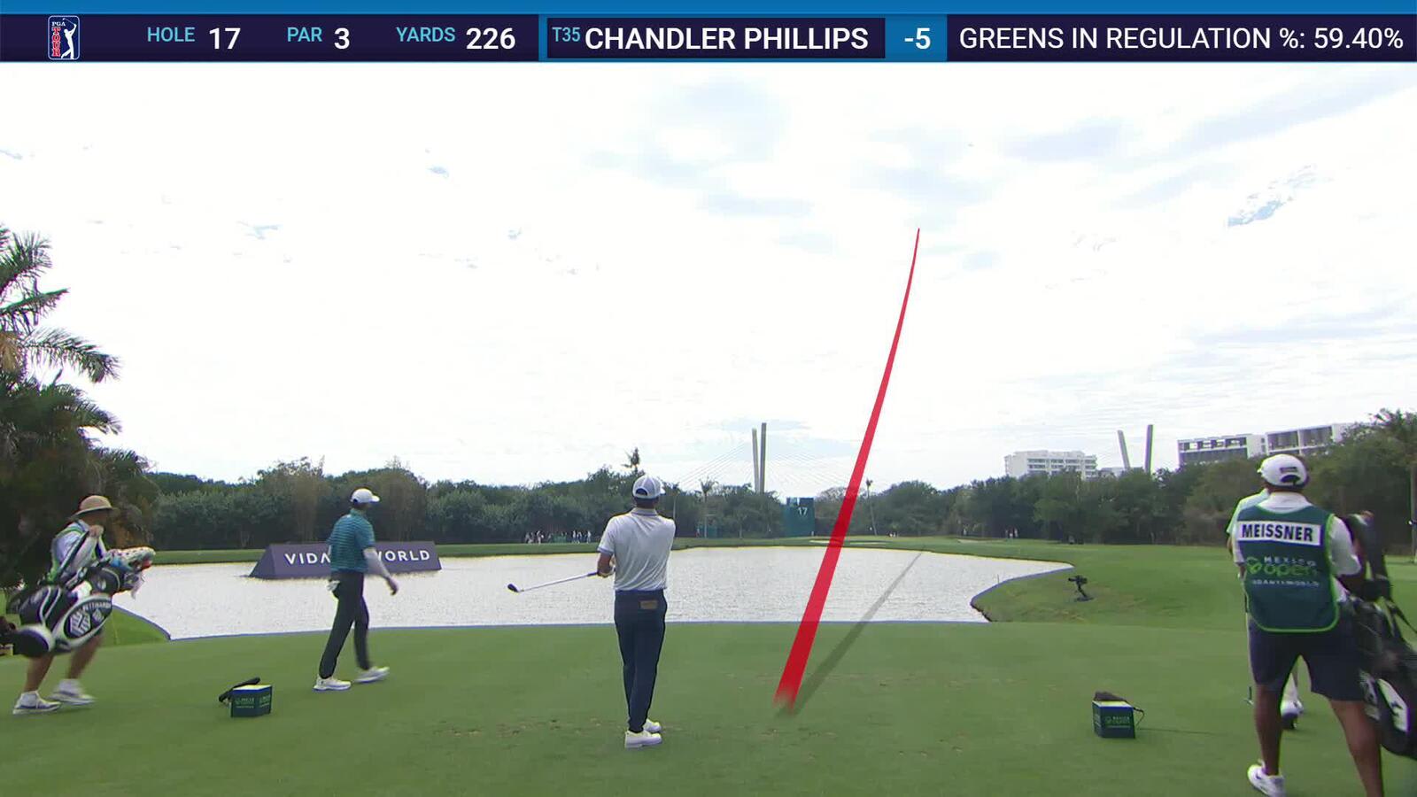 Chandler Phillips | Round 2 | 17th hole | Shot 1 | 2025 Mexico Open