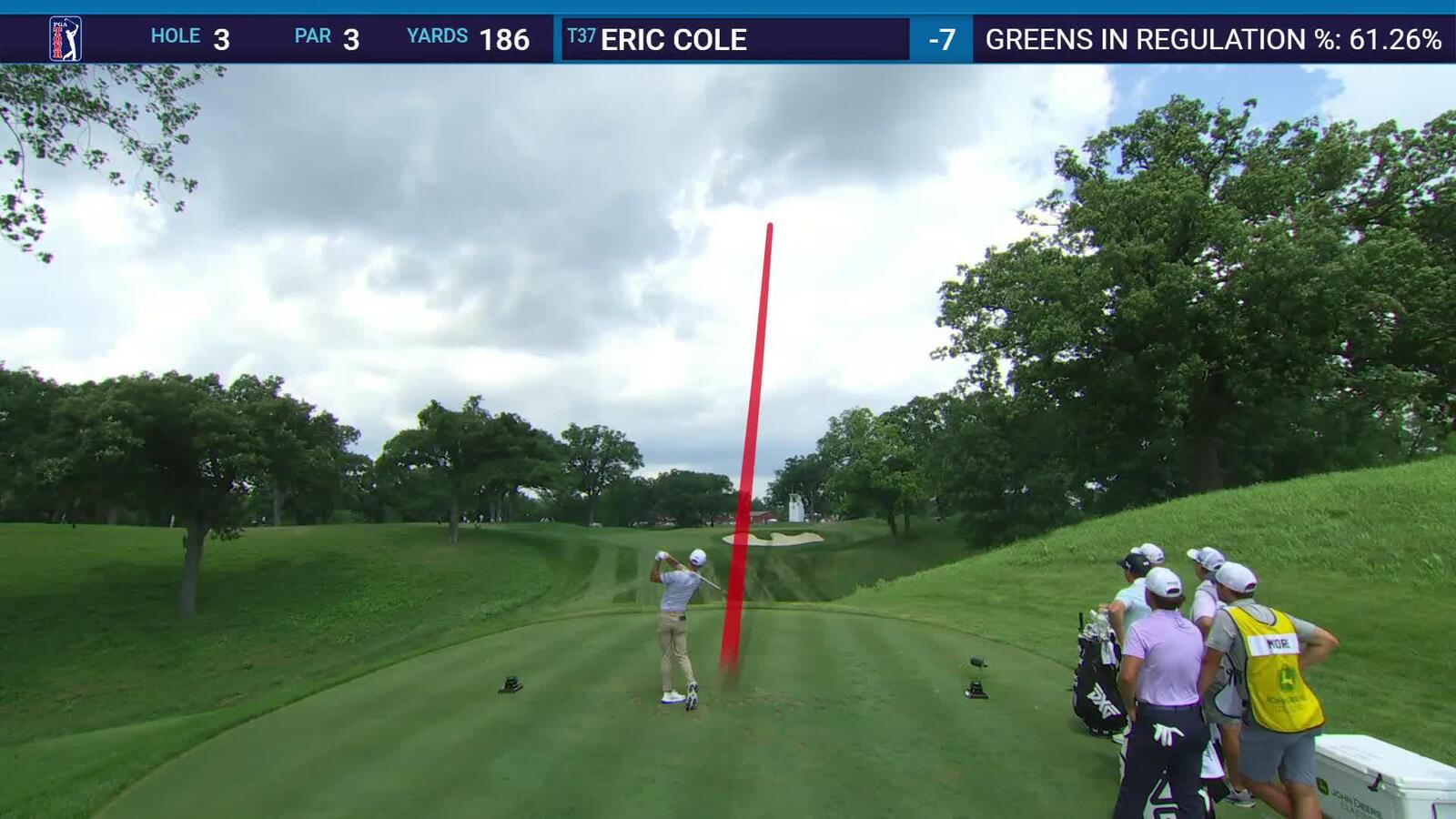 Eric Cole | Round 3 | 3rd hole | Shot 1 | 2025 John Deere