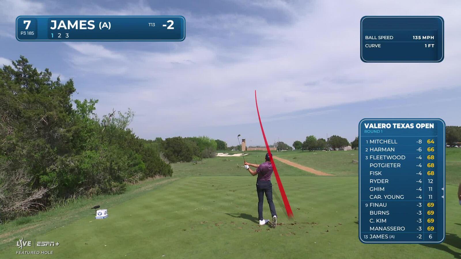 Benjamin James | Round 1 | 7th hole | Shot 1 | 2025 Valero