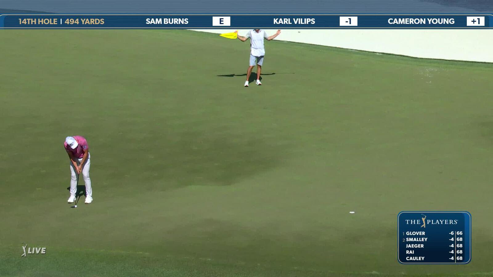 Sam Burns | Round 1 | 14th hole | Shot 3 | 2025 THE PLAYERS