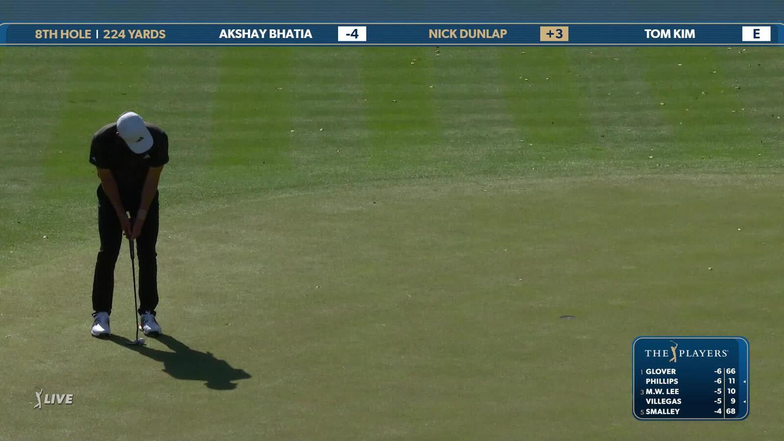 Nick Dunlap | Round 1 | 8th hole | Shot 4 | 2025 THE PLAYERS