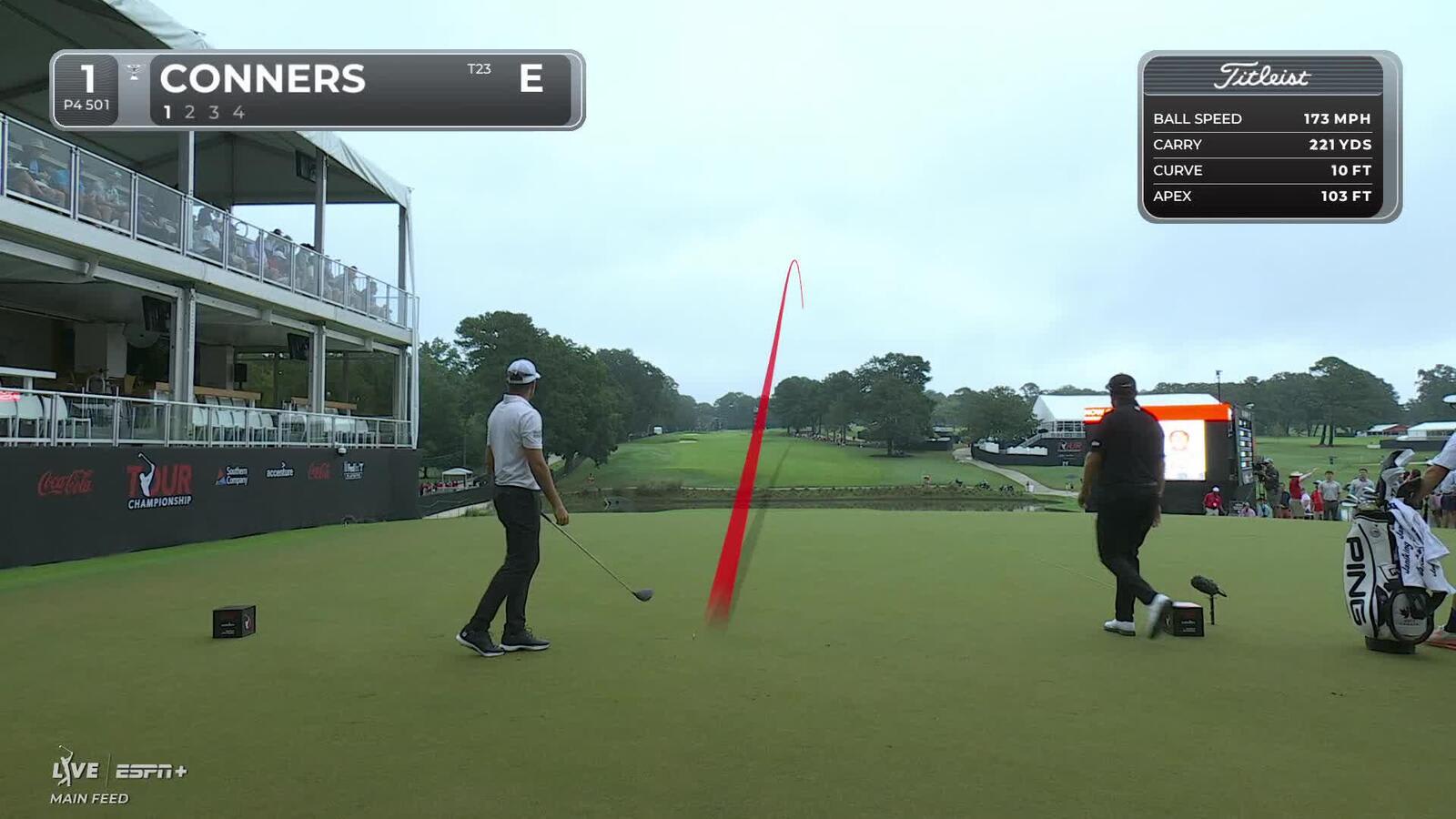 Corey Conners | Round 2 | 1st hole | Shot 1 | 2025 TOUR Championship