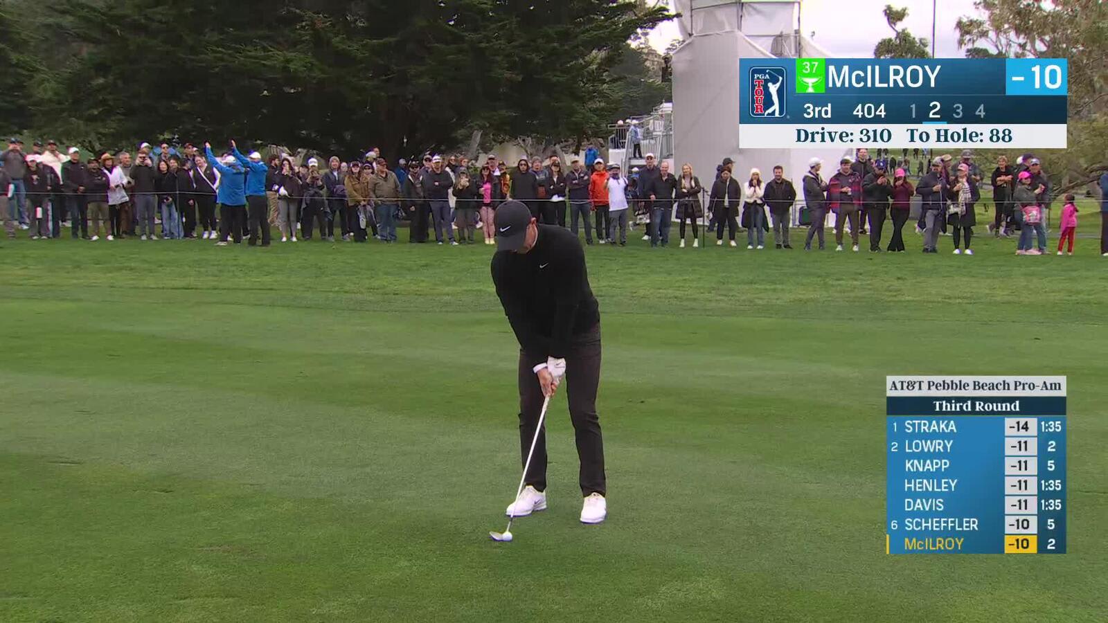 Rory McIlroy | Round 3 | 3rd hole | Shot 2 | 2025 AT&T Pebble Beach