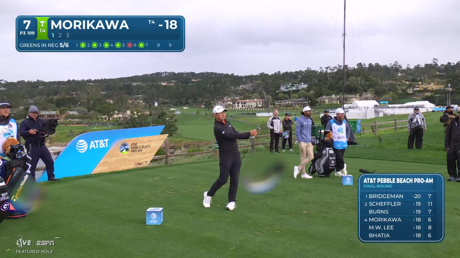 Collin Morikawa | Round 4 | 7th hole | Shot 1 | 2026 AT&T Pebble Beach
