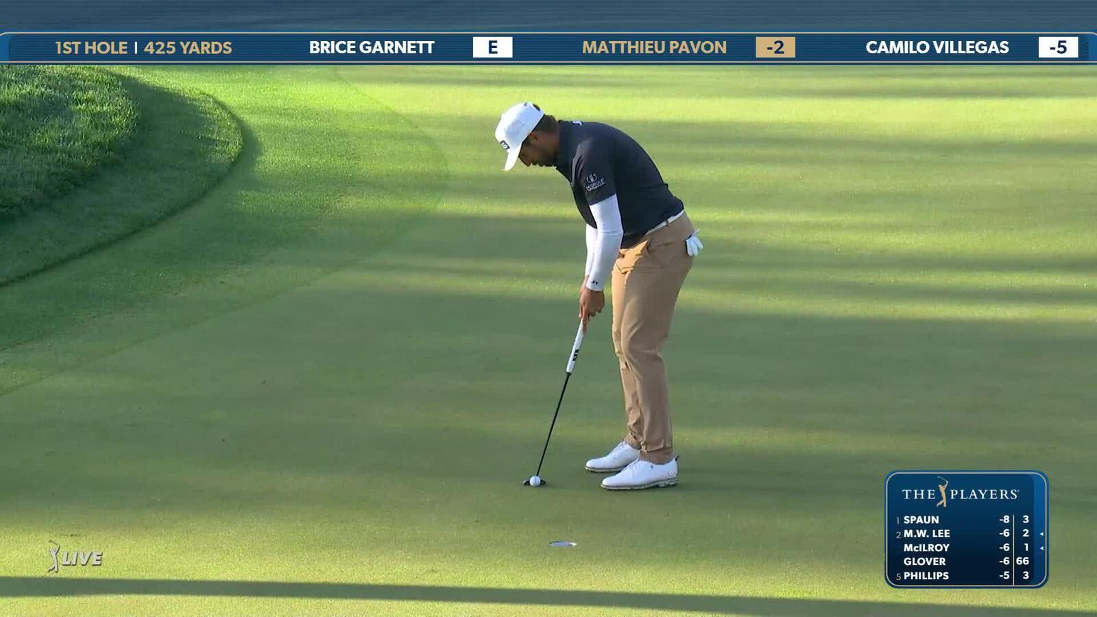 Matthieu Pavon | Round 2 | 1st hole | Shot 4 | 2025 THE PLAYERS