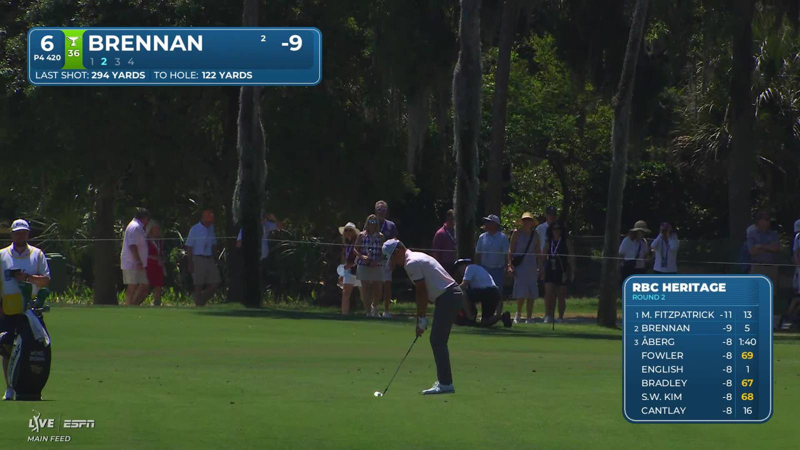 Michael Brennan | Round 2 | 6th hole | Shot 2 | 2026 RBC Heritage