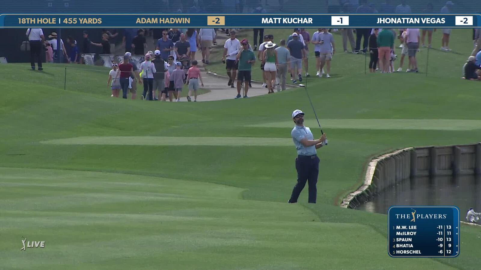 Adam Hadwin | Round 2 | 18th hole | Shot 3 | 2025 THE PLAYERS