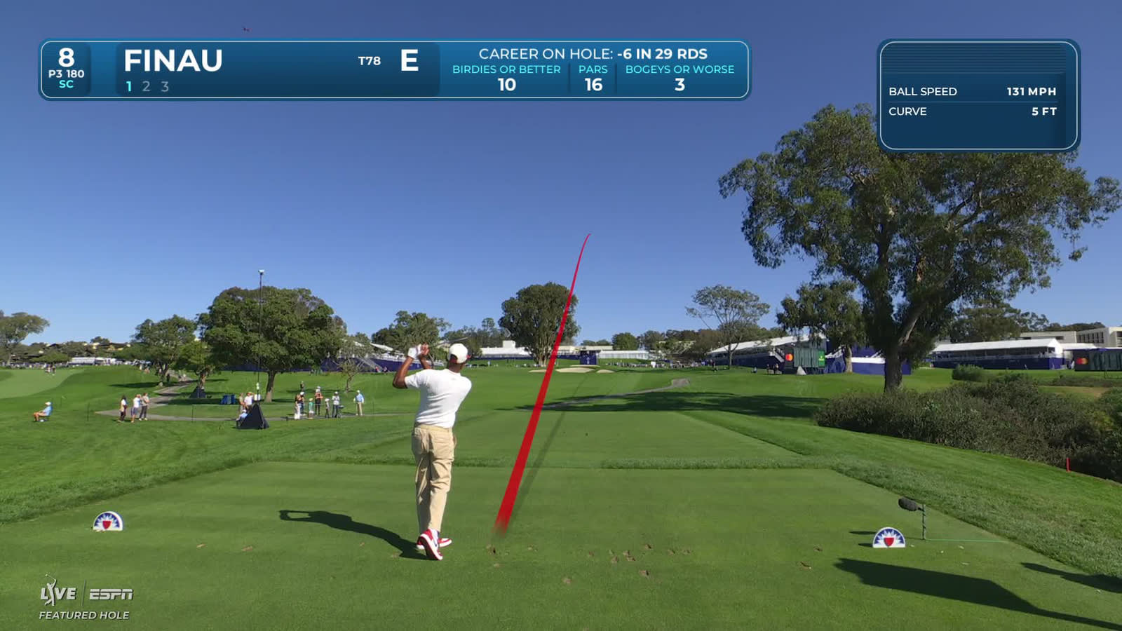 Tony Finau | Round 1 | 8th hole | Shot 1 | 2026 Farmers