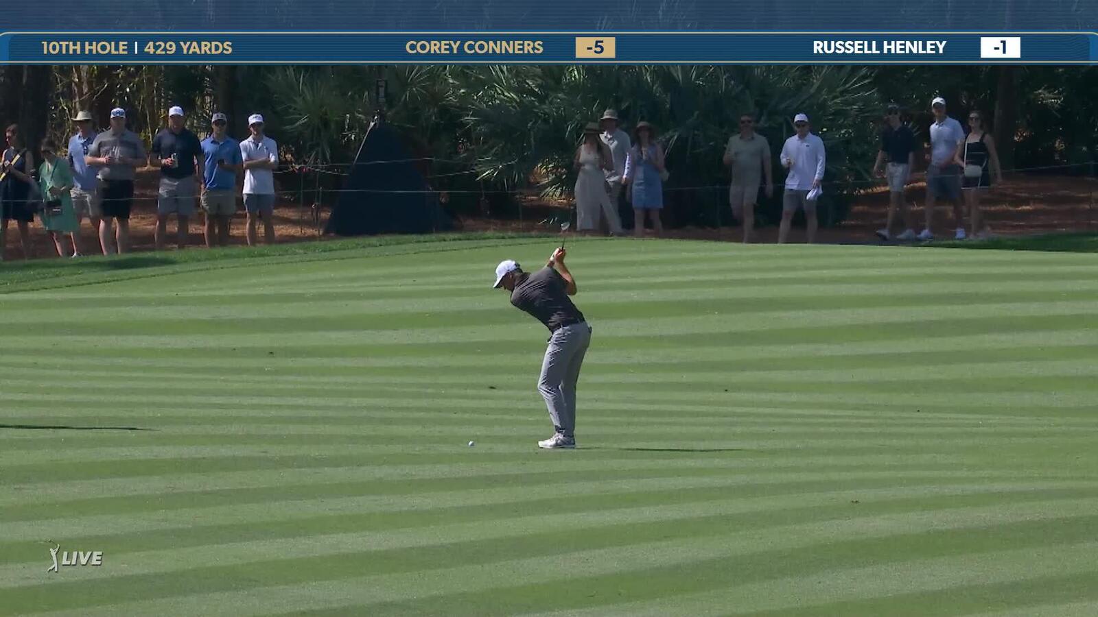 Corey Conners | Round 3 | 10th hole | Shot 2 | 2025 THE PLAYERS