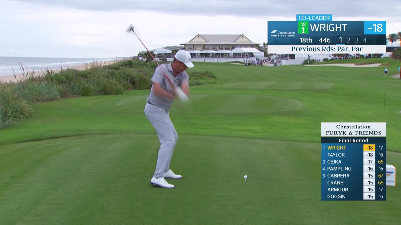 Michael Wright | Round 3 | 18th hole | Shot 1 | 2026 FURYK & FRIENDS