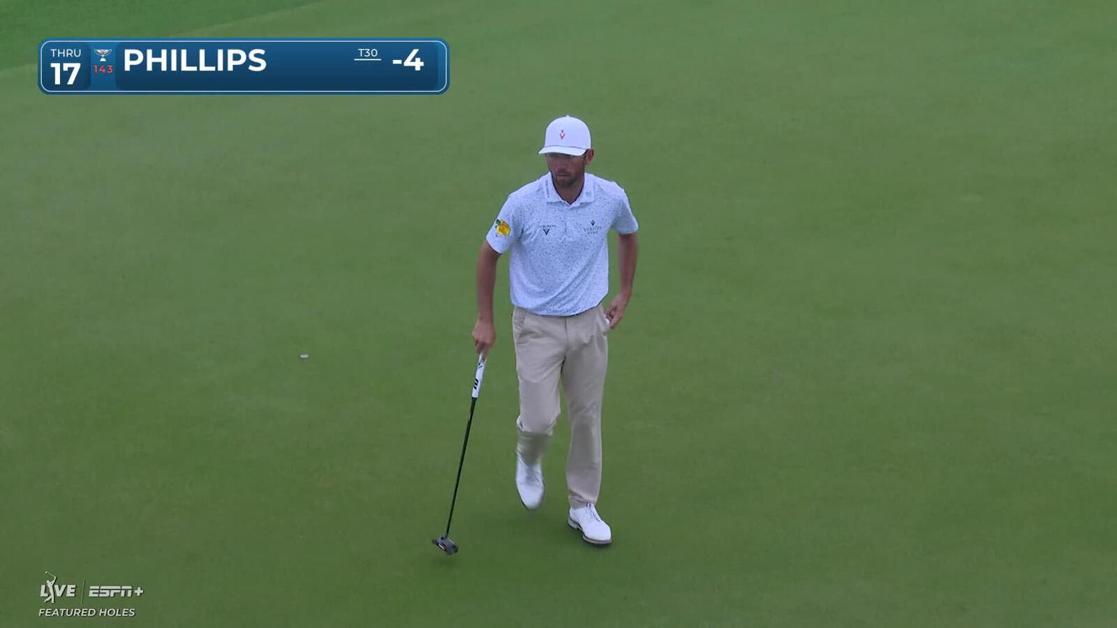 Chandler Phillips | Round 2 | 17th hole | Shot 4 | 2025 Houston Open