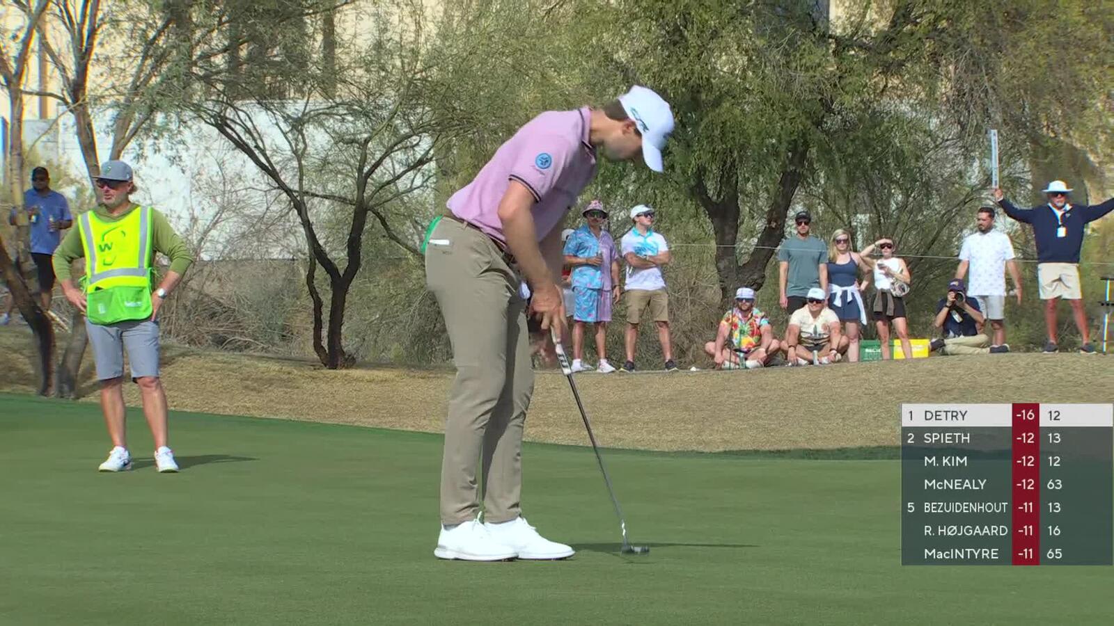 Thomas Detry | Round 3 | 13th hole | Shot 5 | 2025 WM Phoenix Open