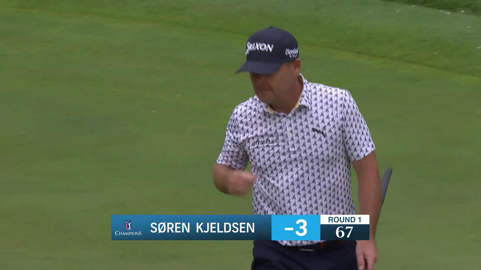 Søren Kjeldsen | Round 1 | 18th hole | Shot 4 | 2025 Kaulig Co. Championship