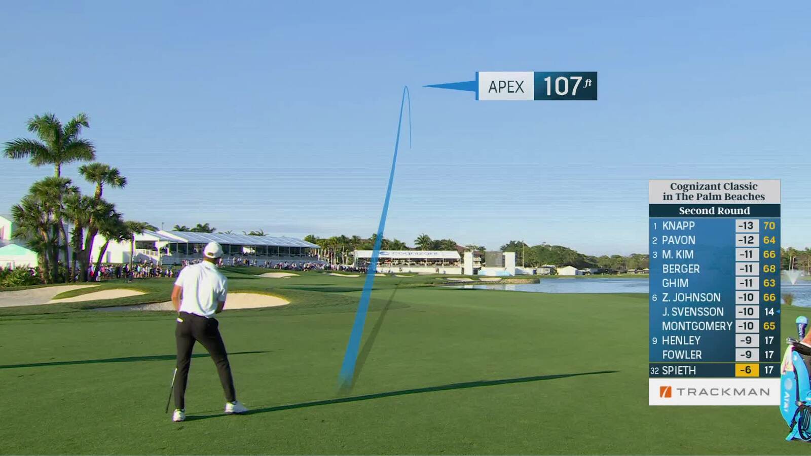 Jordan Spieth | Round 2 | 18th hole | Shot 2 | 2025 Cognizant Classic