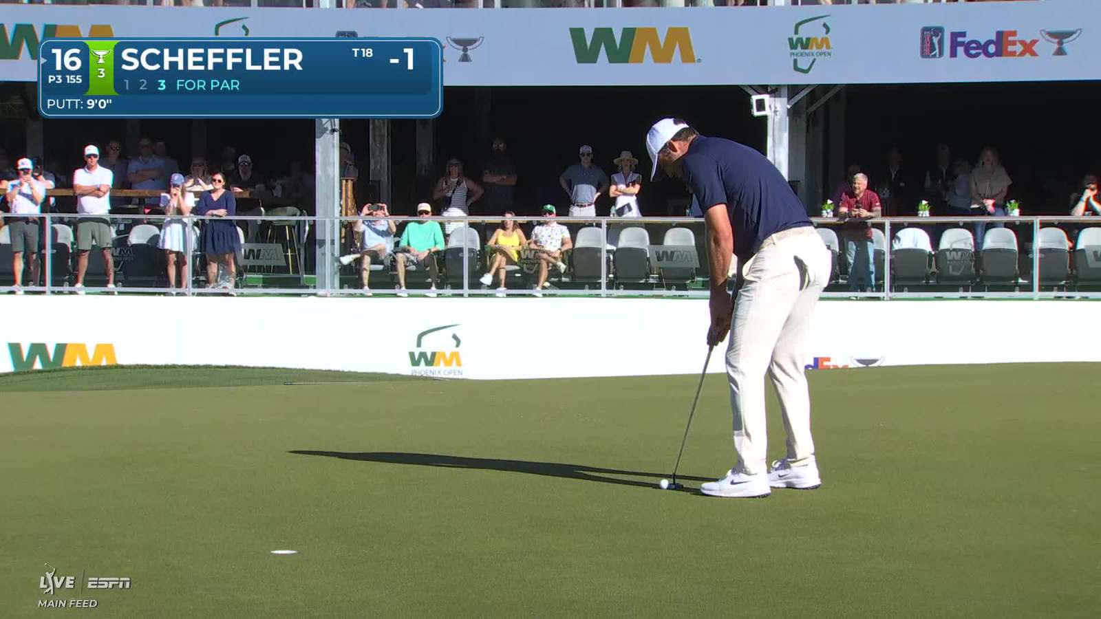 Scottie Scheffler | Round 1 | 16th hole | Shot 3 | 2026 WM Phoenix Open