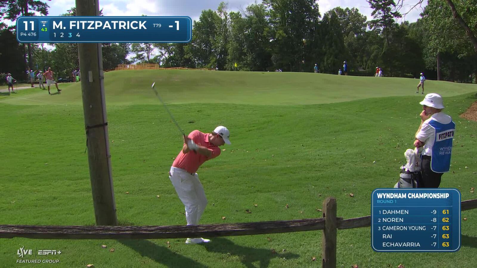 Matt Fitzpatrick | Round 1 | 11th hole | Shot 3 | 2025 Wyndham