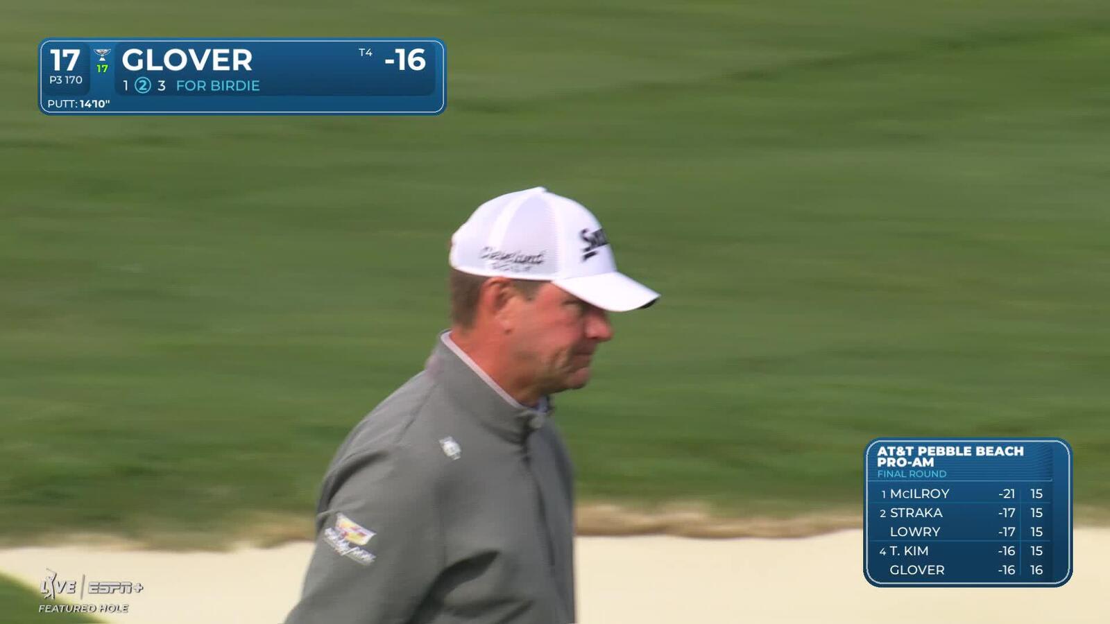 Lucas Glover | Round 4 | 17th hole | Shot 2 | 2025 AT&T Pebble Beach