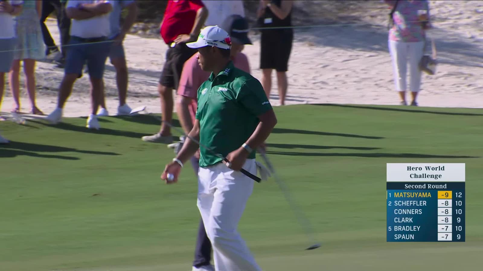 Hideki Matsuyama | Round 2 | 12th hole | Shot 3 | 2025 Hero World Challenge