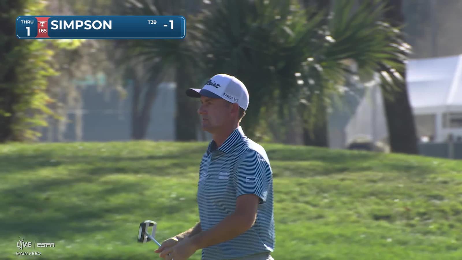 Webb Simpson | Round 3 | 1st hole | Shot 4 | 2026 Valspar