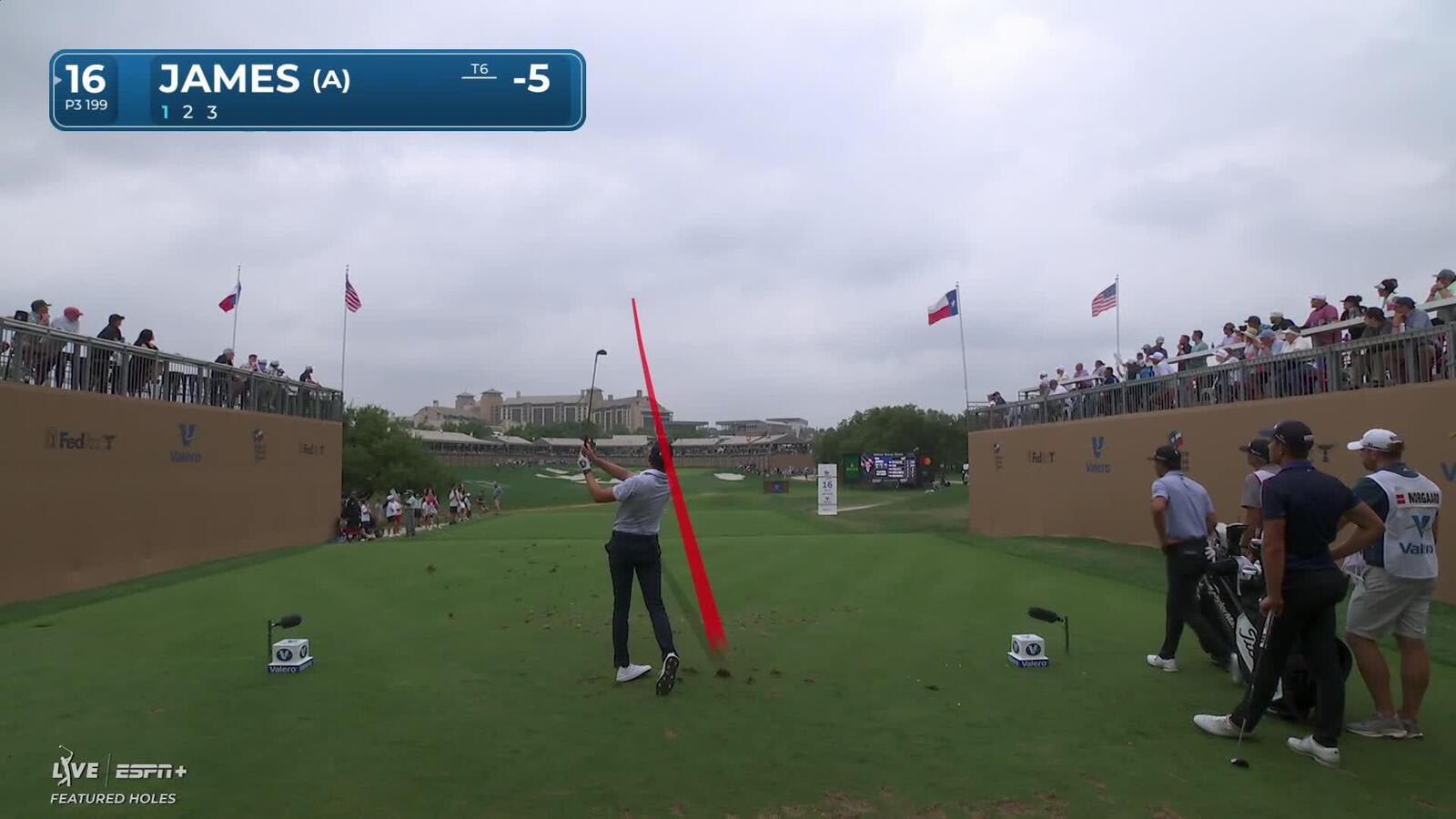 Benjamin James | Round 2 | 16th hole | Shot 1 | 2025 Valero