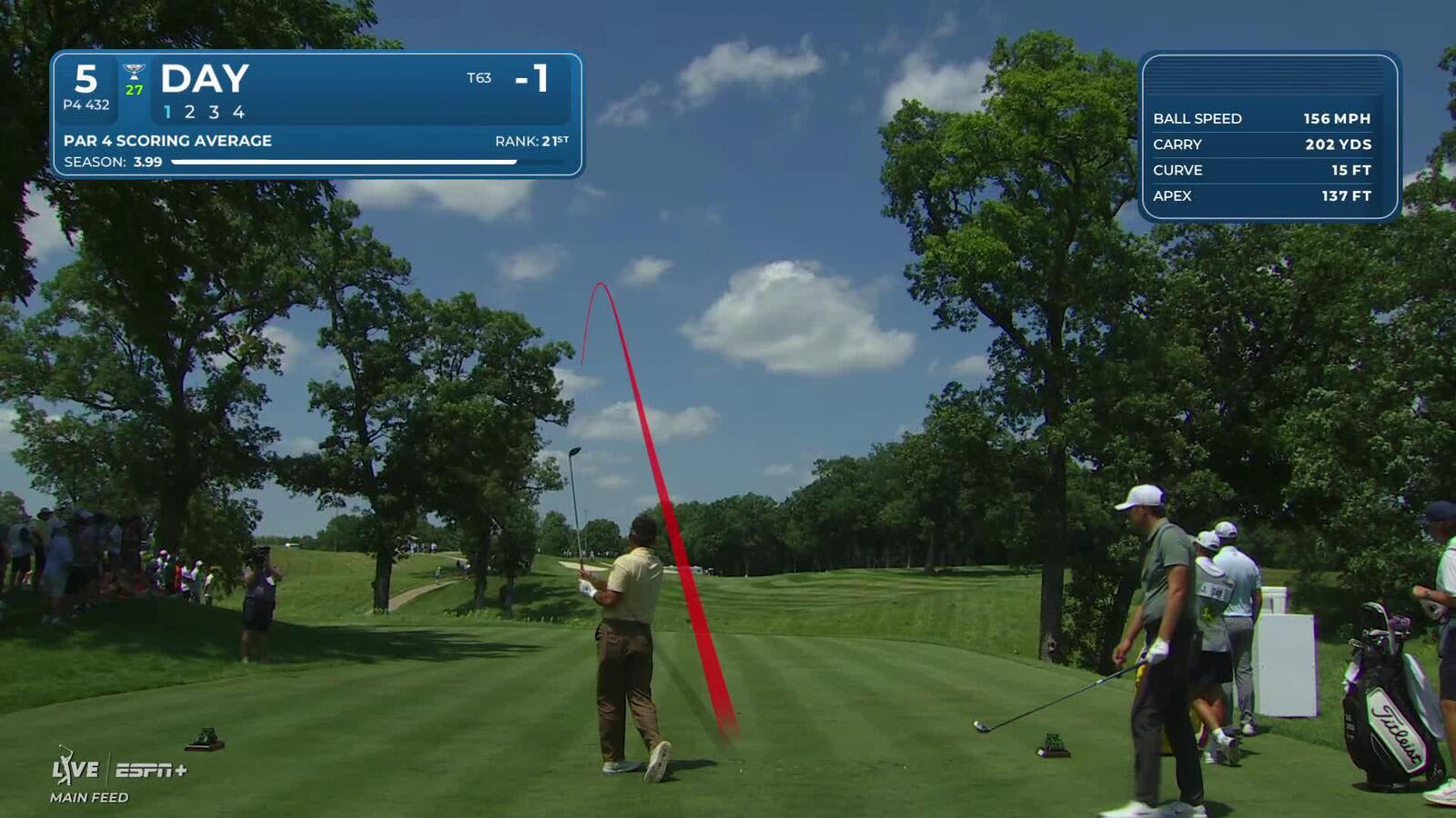 Jason Day | Round 1 | 5th hole | Shot 1 | 2025 John Deere