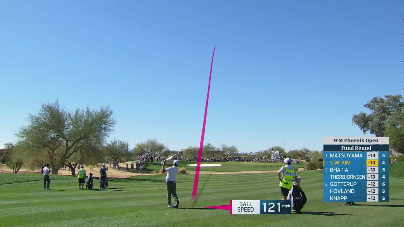 Si Woo Kim | Round 4 | 5th hole | Shot 2 | 2026 WM Phoenix Open