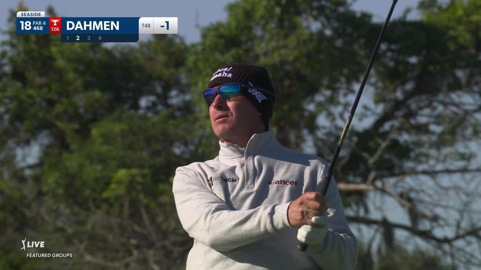 Joel Dahmen | Round 2 | 18th hole | Shot 2 | 2024 The RSM Classic