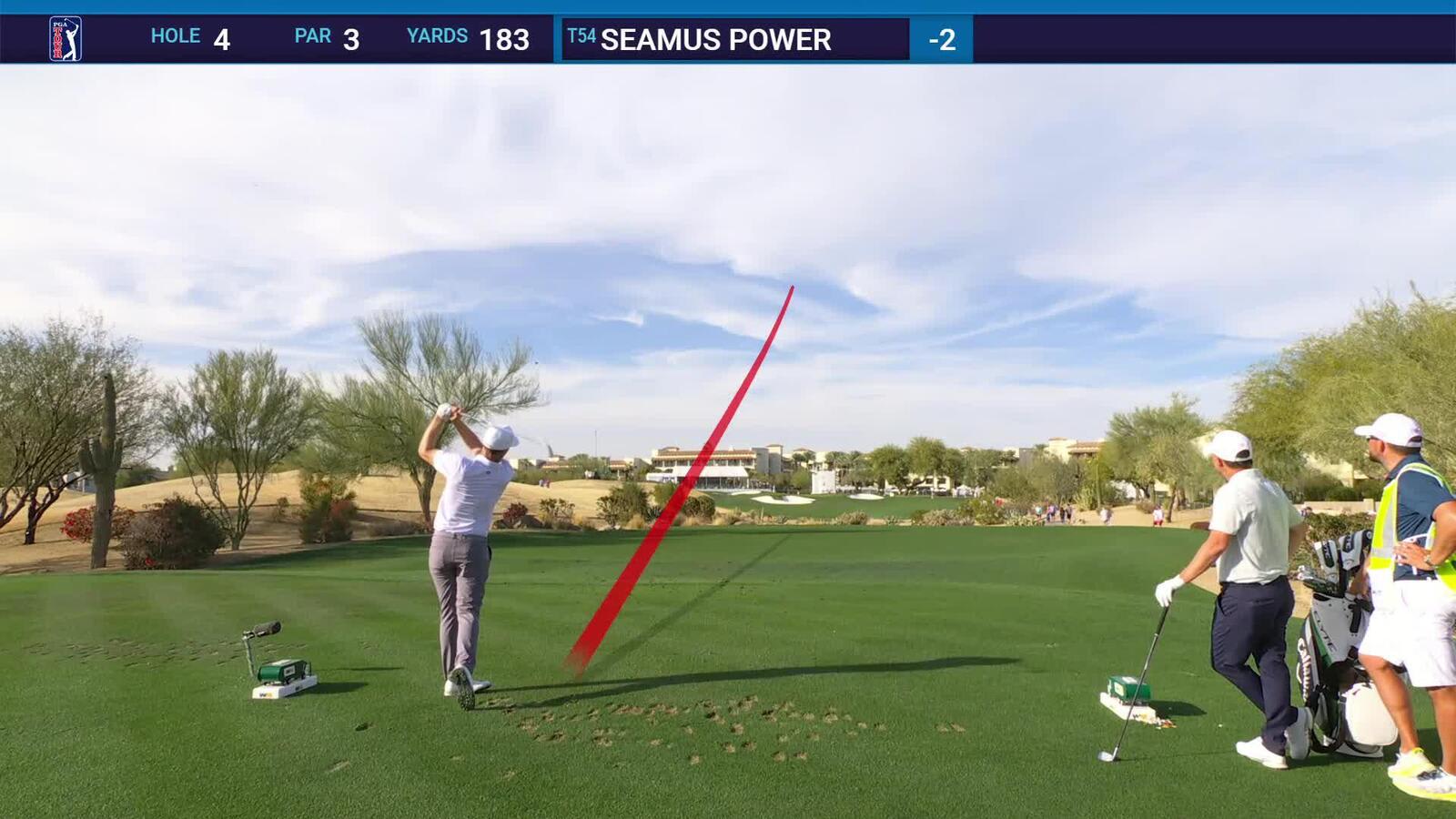 Seamus Power | Round 2 | 4th hole | Shot 1 | 2025 WM Phoenix Open