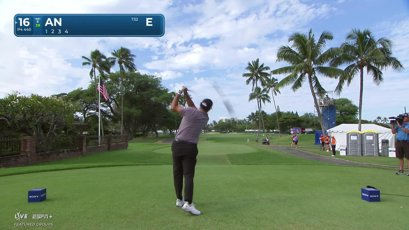Byeong Hun An | Round 1 | 16th hole | Shot 1 | 2025 Sony Open