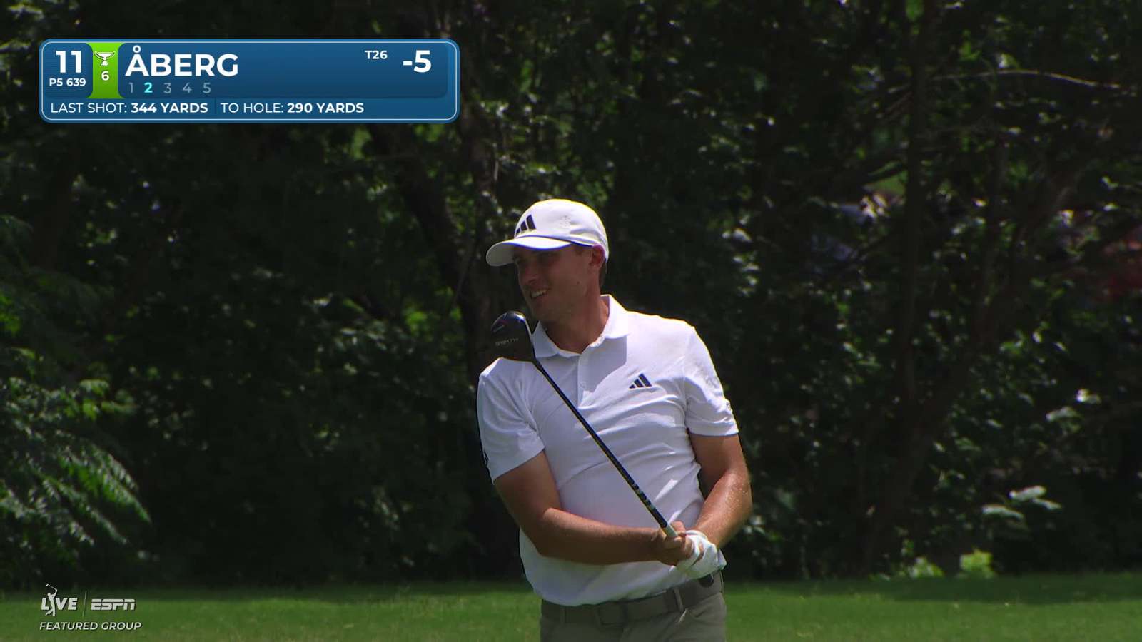 Ludvig Åberg | Round 3 | 11th hole | Shot 2 | 2026 Charles Schwab
