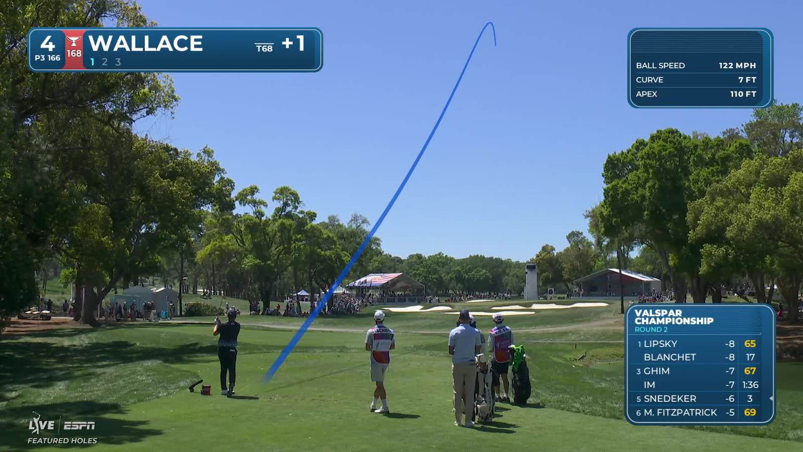 Matt Wallace | Round 2 | 4th hole | Shot 1 | 2026 Valspar