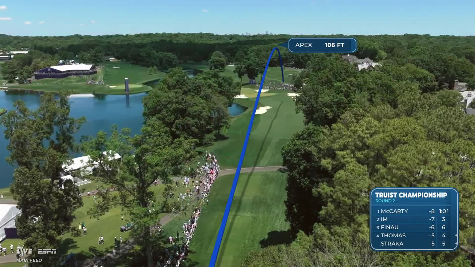 Xander Schauffele | Round 2 | 14th hole | Shot 1 | 2026 Truist Championship