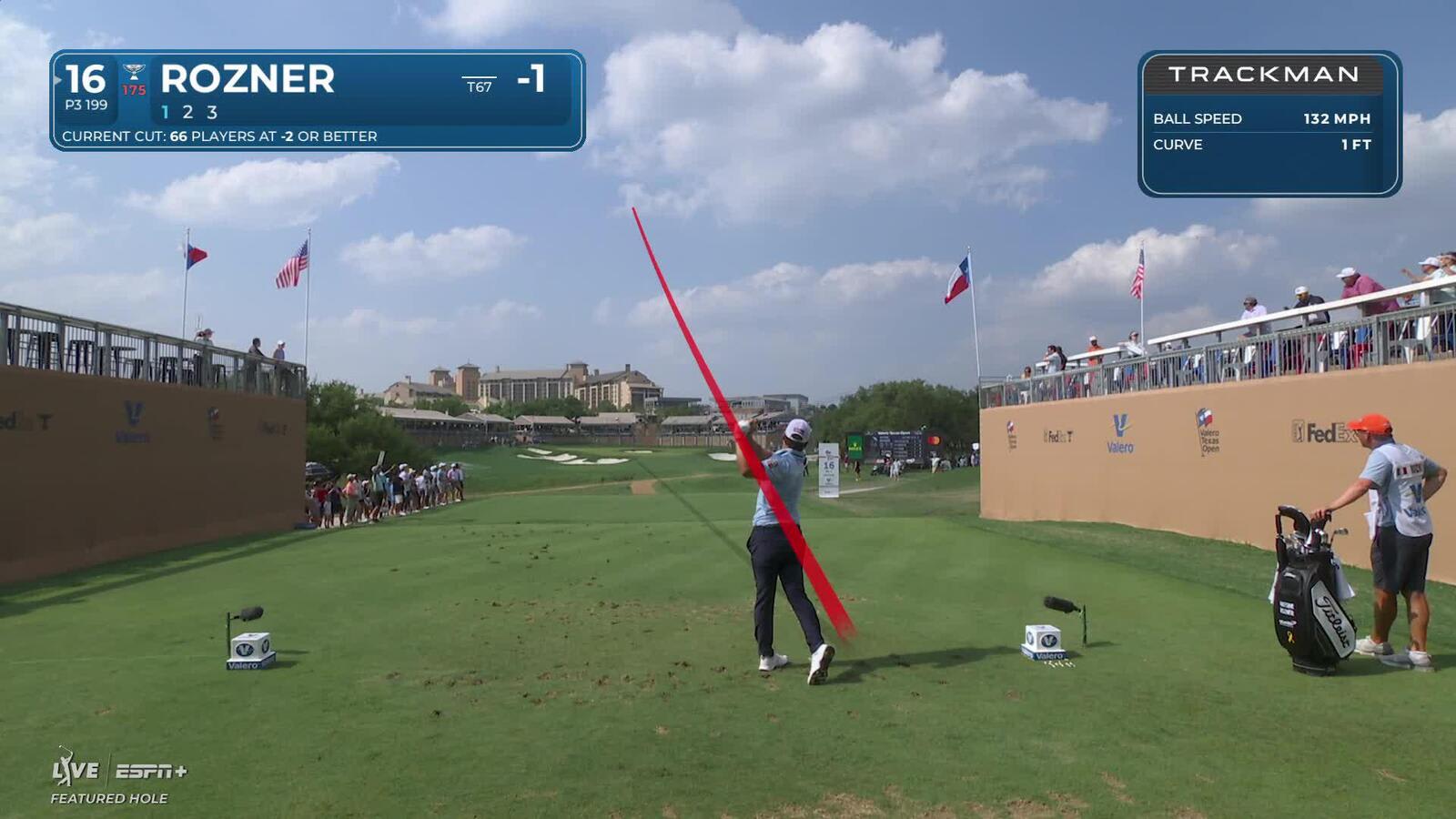 Antoine Rozner | Round 2 | 16th hole | Shot 1 | 2025 Valero