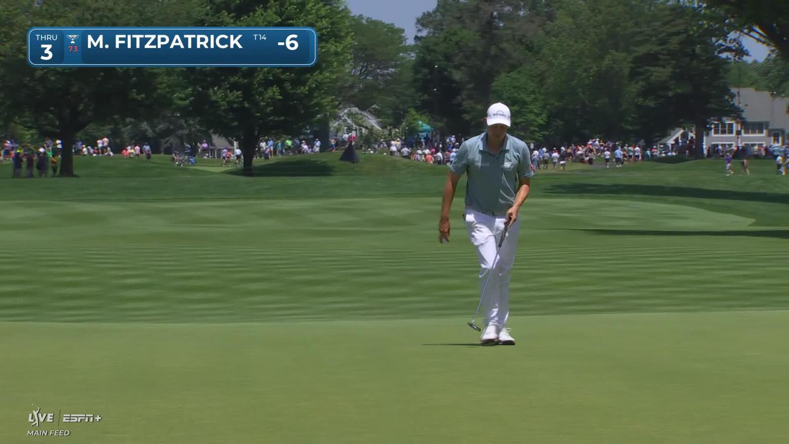 Matt Fitzpatrick | Round 4 | 3rd hole | Shot 3 | 2025 Travelers