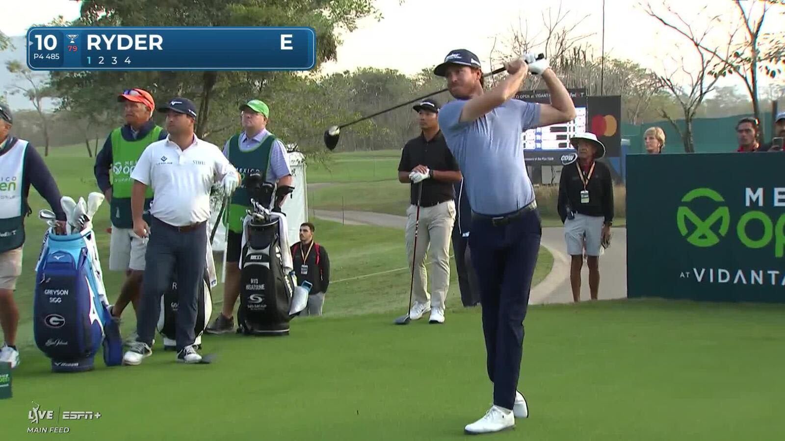 Sam Ryder | Round 1 | 10th hole | Shot 1 | 2025 Mexico Open