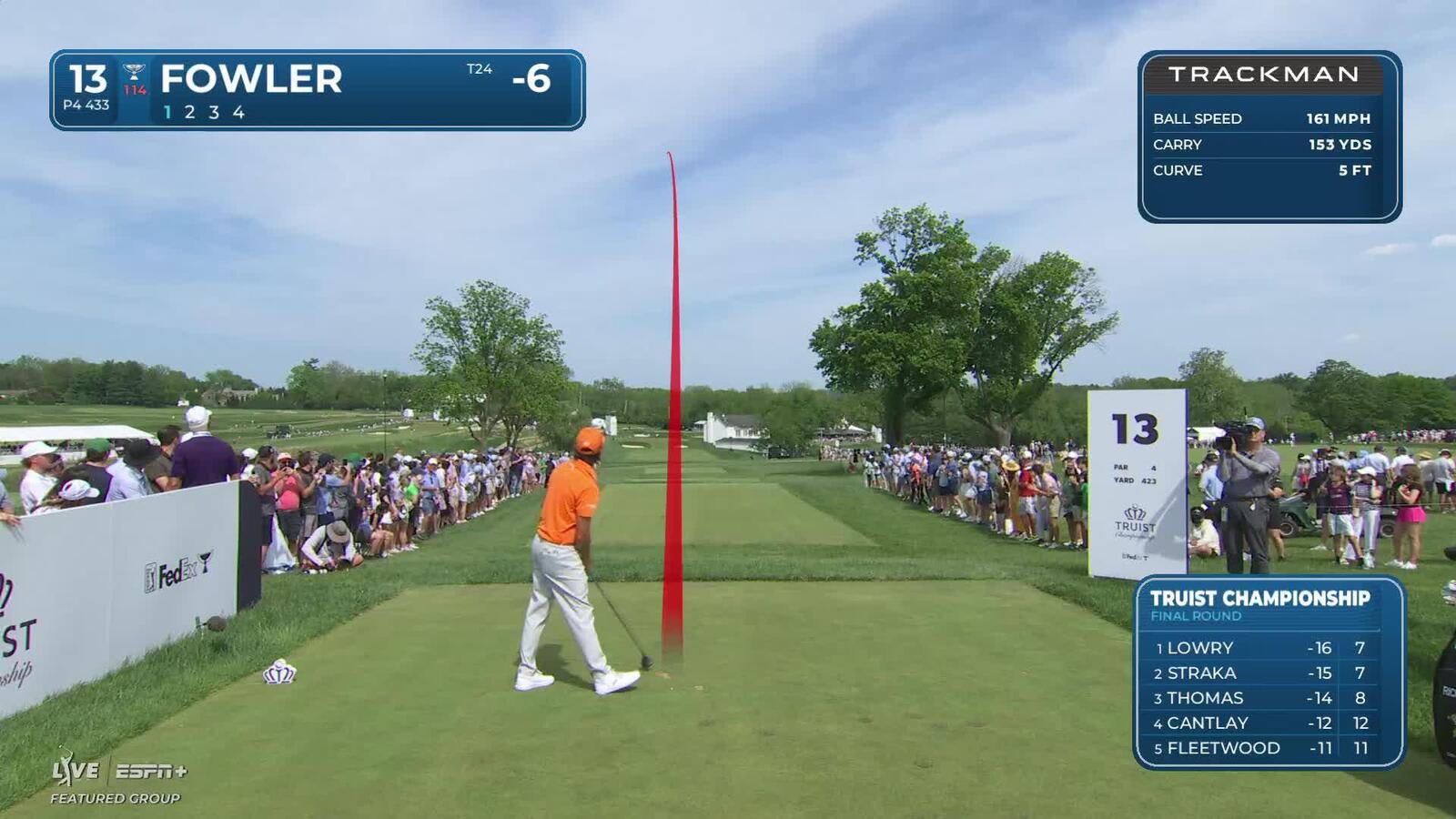 Rickie Fowler | Round 4 | 13th hole | Shot 1 | 2025 Truist Championship