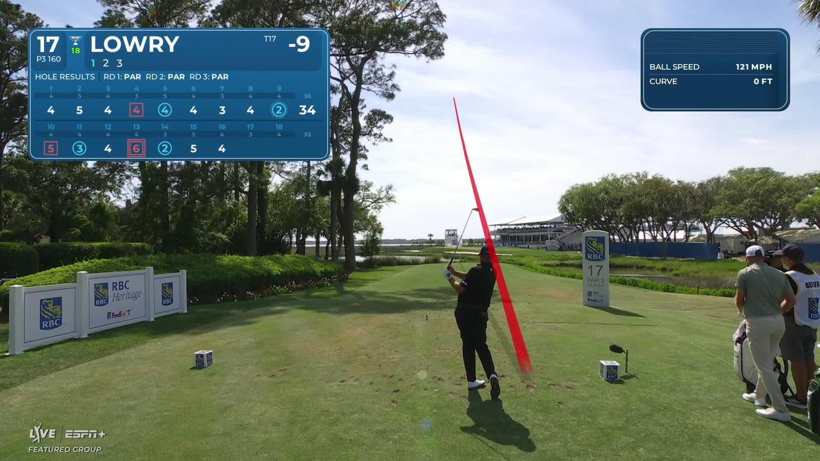 Shane Lowry | Round 4 | 17th hole | Shot 1 | 2025 RBC Heritage