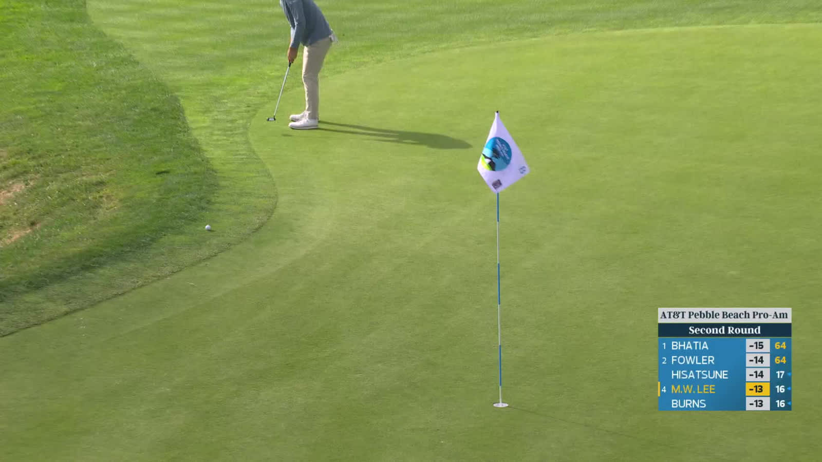 Min Woo Lee | Round 2 | 8th hole | Shot 3 | 2026 AT&T Pebble Beach