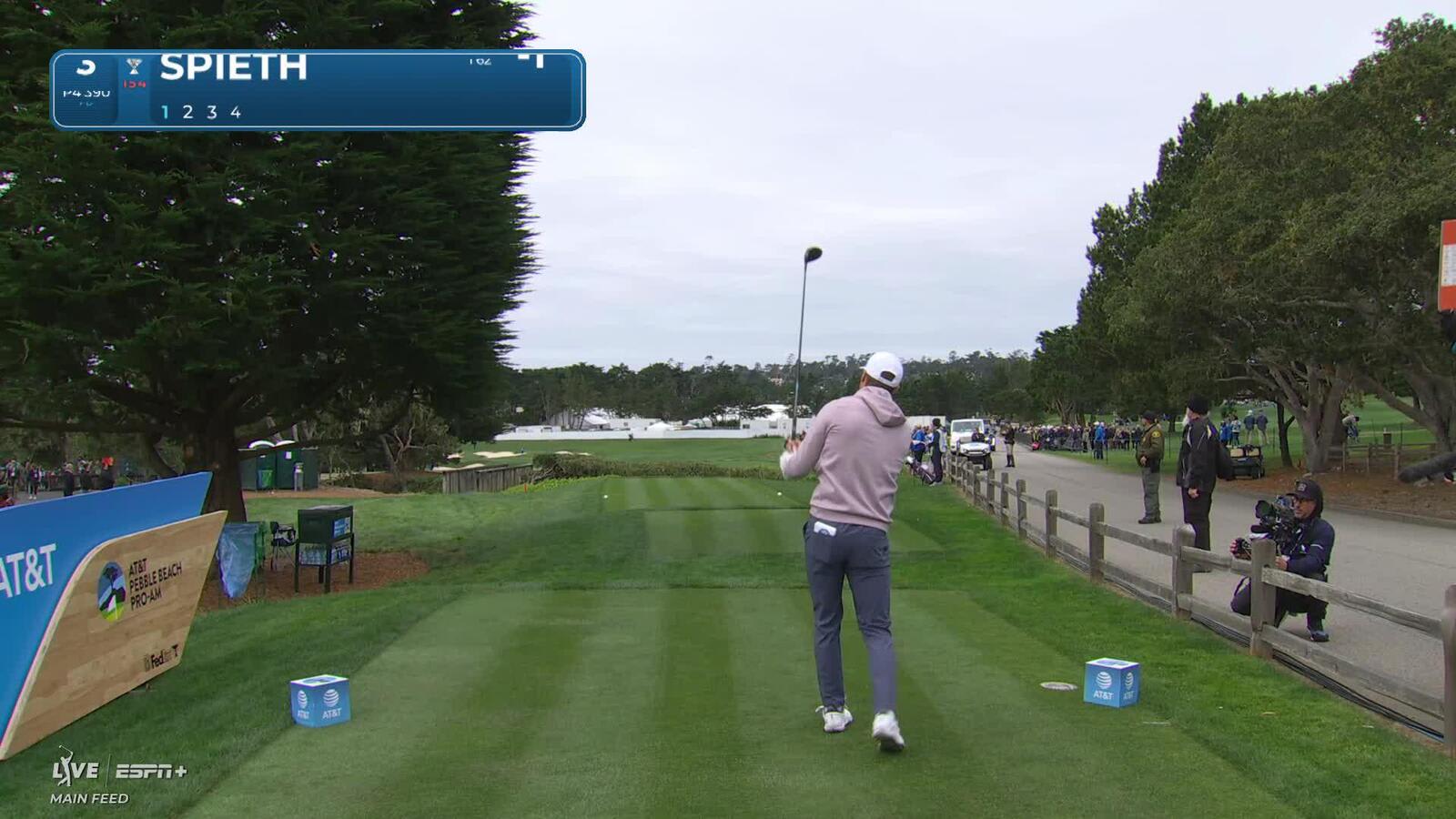 Jordan Spieth | Round 2 | 3rd hole | Shot 1 | 2025 AT&T Pebble Beach