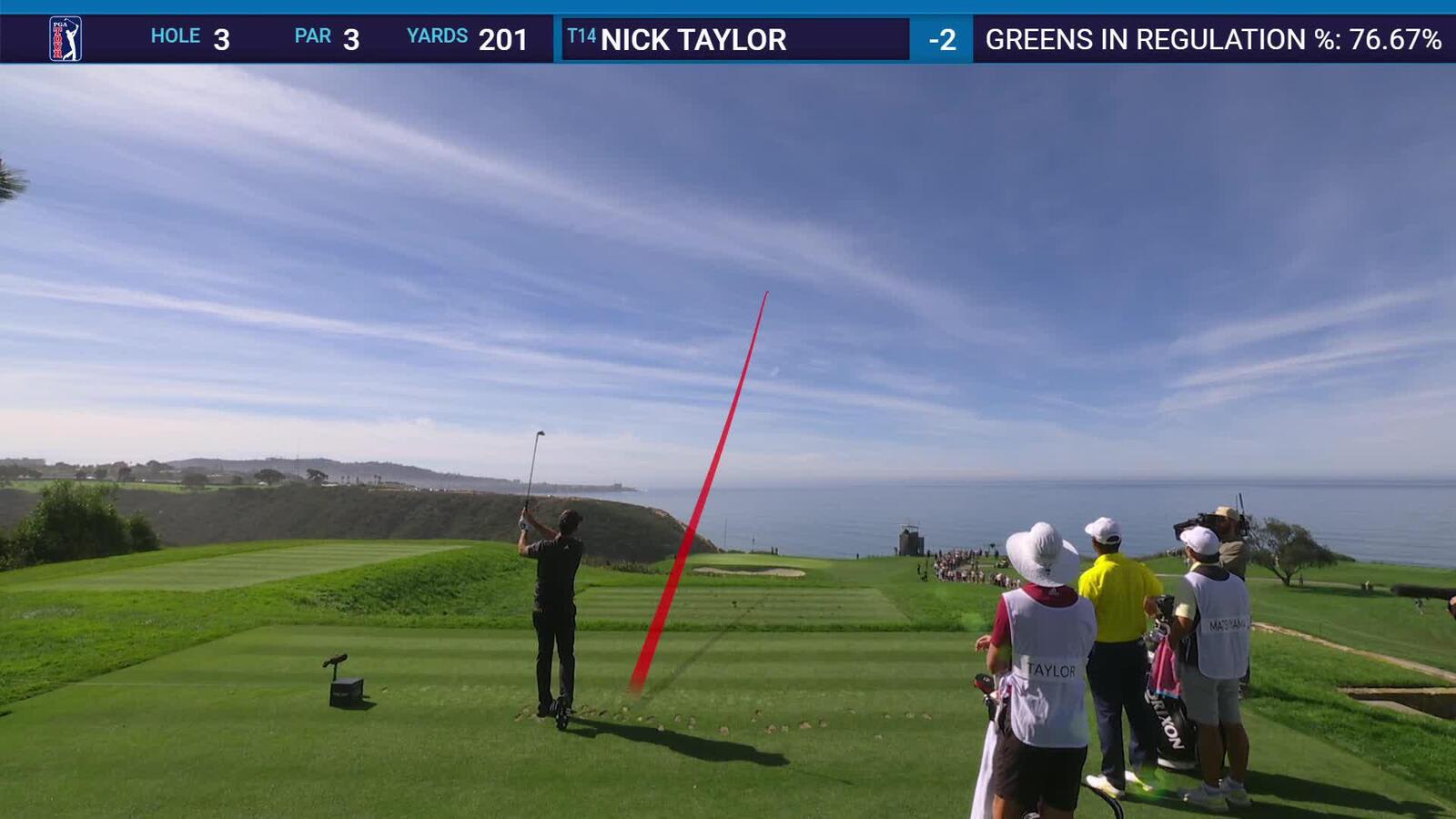 Nick Taylor | Round 4 | 3rd hole | Shot 1 | 2025 Genesis