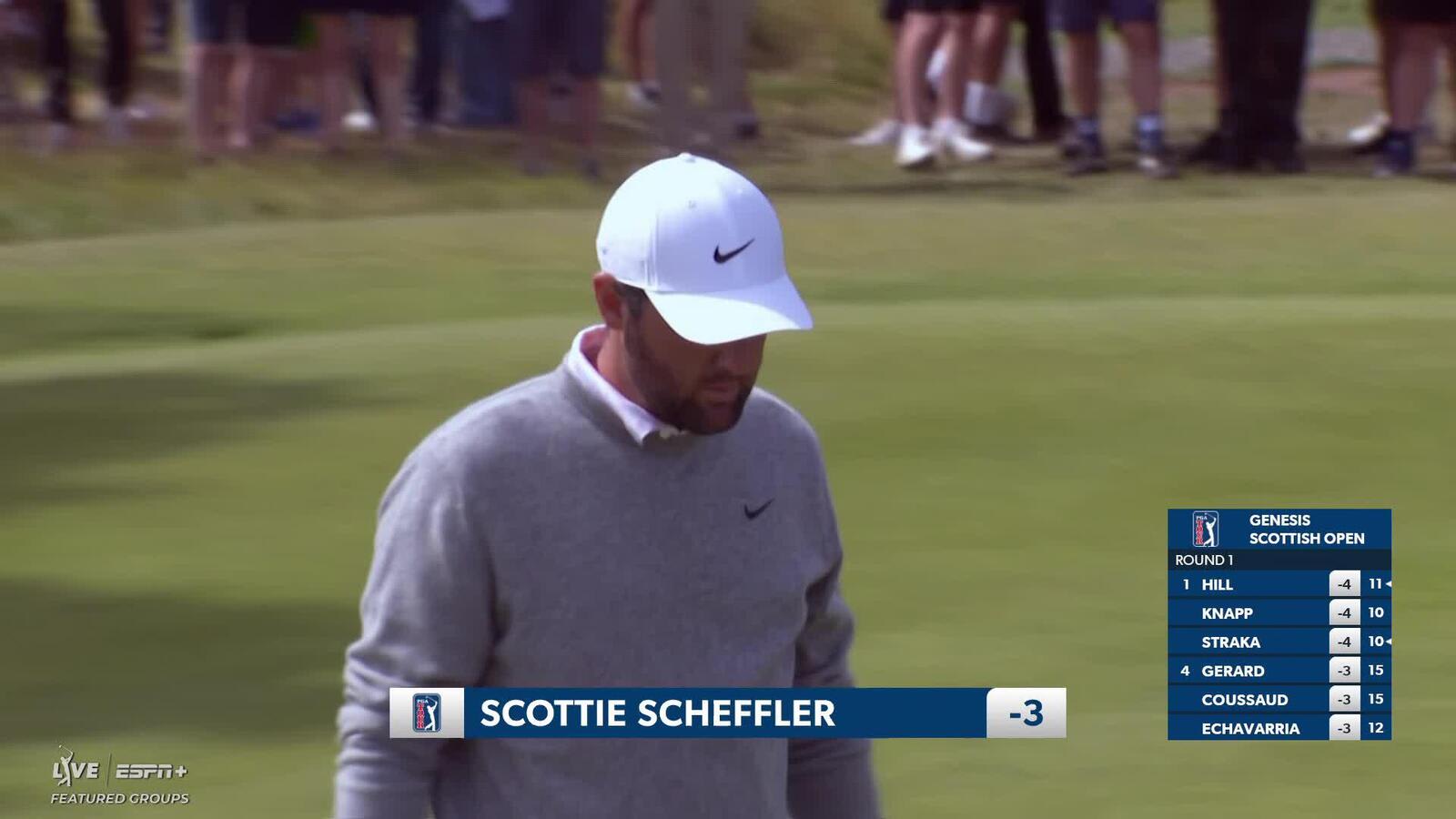 Scottie Scheffler | Round 1 | 1st hole | Shot 4 | 2025 Genesis Scottish Open
